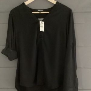 Donating to Goodwill 9/2!  Black Express Blouse